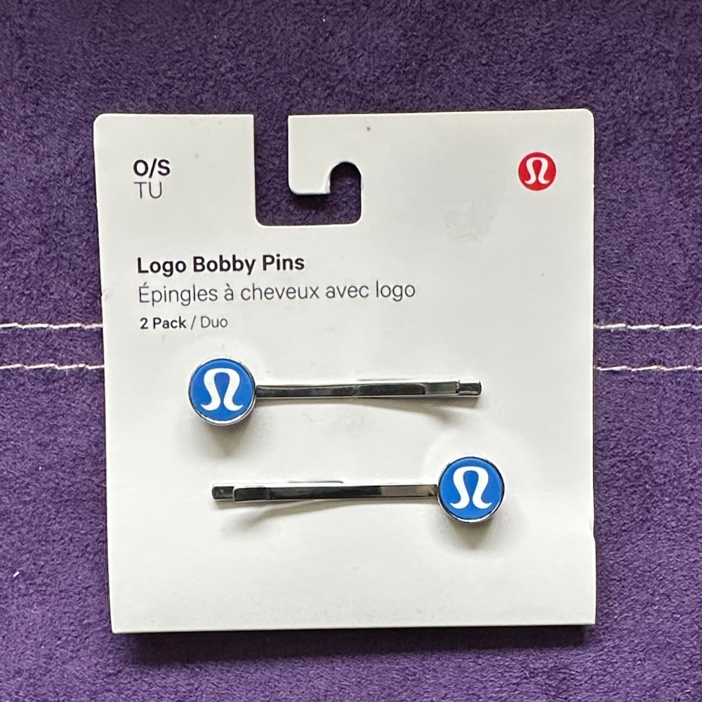 Lululemon Blue Logo Bobby Pins